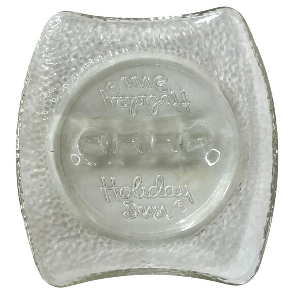 Vintage Holiday Inn Hotel Motel Textured Clear Glass Ashtray Advertising - Picture 3 of 6